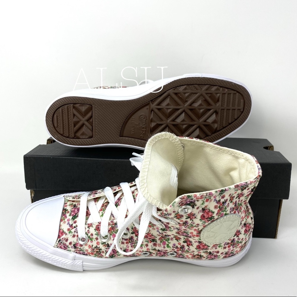 Converse Chuck Taylor All Star High  Floral Foam Women's Size 164659C - Picture 10 of 11